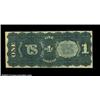Image 2 : Fr. 18 $1 1869 Legal Tender About New. The only sign of circulation is a single center fold, but the
