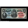 Image 1 : Fr. 64 $5 1869 Legal Tender Very Choice New. This Rainbow Five has exceptionally bright, bold colors