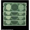 Image 2 : Fr. 73 $5 1880 Legal Tender Cut Sheet of Four CGA Choice Uncirculated 64. All four notes from this p