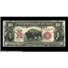 Image 1 : Fr. 121 $10 1901 Legal Tender Choice Extremely Fine. This Bison is very well margined, and it's held