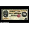 Image 1 : Fr. 1196 $50 1882 Gold Certificate Choice Very Fine. Fewer than two dozen examples are known of this