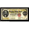 Image 1 : Fr. 1215 $100 1922 Gold Certificate Fine-Very Fine. This high-denomination Gold Certificate is well.