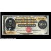 Image 1 : Fr. 1216b $500 1882 Gold Certificate Choice Very Fine. This is a very well margined example of an ex