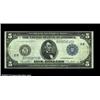 Image 3 : Large Size Fed Trio. A group of three 1914 Federal Reserve Notes, including a Fr. 851c $5 in VF, a F