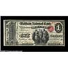 Image 1 : Waltham, MA - $1 Original Fr. 380 The Waltham NB Ch. # 688A beautiful example which bears the blue T