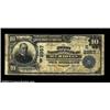 Image 1 : Meridian, MS - $10 1902 Plain Back Fr. 624 The First NB Ch. # (S)2957A bit tight at the top but othe