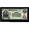 Image 1 : Cortland, NY - $5 1902 Red Seal Fr. 587 The First NB Ch. # (E)226A serial number 1 Red Seal from by.