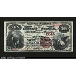 East Liverpool, OH - $10 1882 Brown Back Fr. 490 The Potters' NB Ch. # (M)2544A lovely Brown Back wh