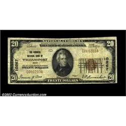 Williamsport, OH - $20 1929 Ty. 1 The Farmers NB Ch. # 10267A tougher note from this one bank Pickaw