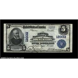 Youngstown, OH - $5 1902 Plain Back Fr. 609 The Second NB Ch. # 12332A rare and short lived bank, wi
