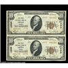 Image 1 : Lipan, TX - $10 1929 Ty. 2 The First NB Ch. # 10598An uncut pair of Type Two tens which clearly neve