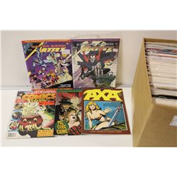 BOX LOT OF PROZINES INCLUDES RUNS OF ALTER EGO, COMIC BOOK ARTIST, ETC.
