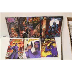 LONG BOX OF MIXED INDEPENDANT TITLES INCLUDING THE CROW, FAUST ETC. NO DUPLICATIONS.