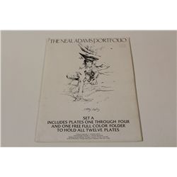THE NEAL ADAMS PORTFOLIO (1978) SET A INCLUDES PLATES ONE THROUGH FOUR AND ONE FREE COLOUR FOLDER