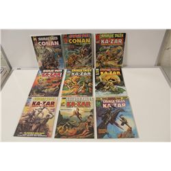 SAVAGE TALES #4-11 + ANNIVERSARY #1 NEAR COMPLETE SET (1974-75) SOLID MID GRADE AVERAGE, 9 BOOKS