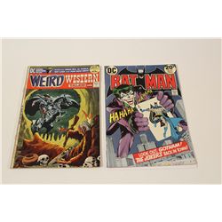 2 NEAL ADAMS DC KEYS- BATMAN #251 (1973) CLASSIC ADAMS JOKER COVER STORY. WEIRD WESTERN #12 (1972)