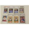 Image 1 : LOT OF 8 MLB CARDS- INCLUDES ROGER CLEMENS ROOKIE, 1989 UD #25 RANDY JOHNSON ROOKIE PSA GRADED 9,