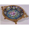 Image 1 : SMALL LIMOGES GILT BRONZE MOUNTED FOOTED DISH…