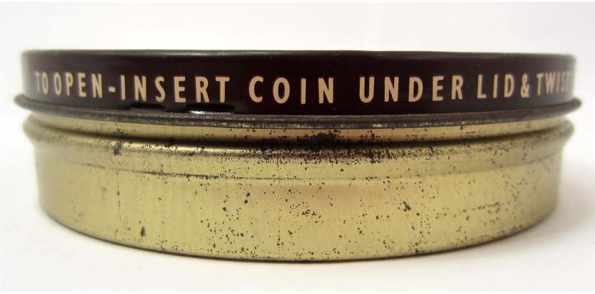 VINTAGE BABY'S BOTTOM TOBACCO ADVERTISING TIN