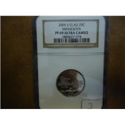 2005-S MINNESOTA QUARTER NGC PF69 ULTRA CAMEO