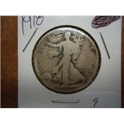1918 WALKING LIBERTY HALF DOLLAR