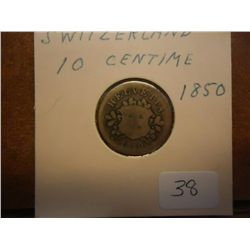 1850 SWITZERLAND 10 CENTIMES SILVER