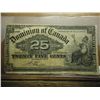 Image 1 : 1900 DOMINION OF CANADA 25 CENT FRACTIONAL NOTE