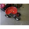 Image 1 : UNIQUE SHOP SEAT  - 4 PNEUMATIC WHEELS AND SWIVEL TRACTOR SEAT  - GREAT FOR SHOP OR GARDEN OR WHAT E