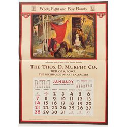 Calendar Broadside with Russell Art -