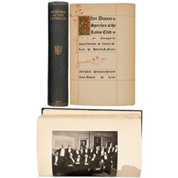 Twain's Speeches at the Lotos Club 1st Edition - New York, NY