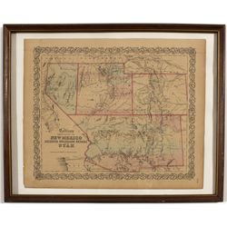 Framed Map of Western States -