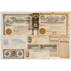 Miner's Stocks & Scrip Ephemera Group -