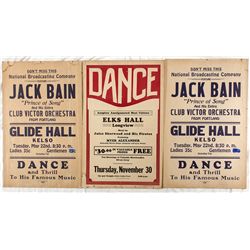 Three Big Band Posters From the 1930's -