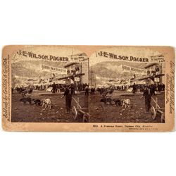 Dawson City Klondike Stereo View Card - Dawson City, AK