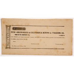 New-Brunswick & California Mining & Trading Co. Stock -  CA