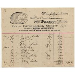 Pearson Bros. Billhead - Bodie, CA