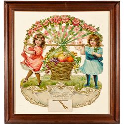 Valley Grocery Co. Framed Ad Illustration - Fresno, CA