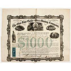 Oro Fino Gold Stock Certificate - Inyo, CA