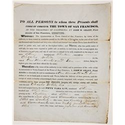 Territory of California Document - San Francisco, CA