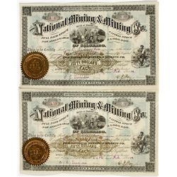 Rare Colorado Stock Certificates -  CO