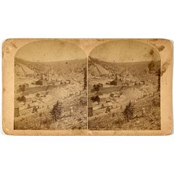 California Gulch Leadville Stereo view Card - Leadville, Oro City, CO