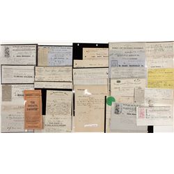 Early Idaho Territory Newspaper Billhead Group -  ID