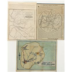 Idaho Territorial Mining Maps & Letter Sheet - Boise, ID