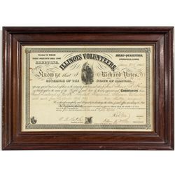 Illinois Volunteers Civil War Document  - , IL