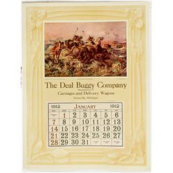 1912 Broadside Calendar - Jonesville, MI