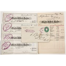 Chas. H. Peck Banker Ephemera - Red Bluff, MT