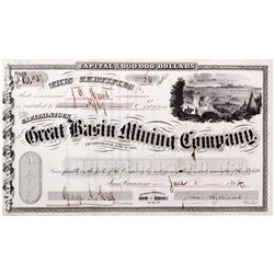 Great Basin Mining Co. Certificate  - Unionville, NV