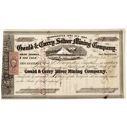 Gould and Curry Silver Mining Company Stock Certificate - Virginia City, NV