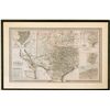 Image 1 : Framed Lithograph Map of Texas - , TX