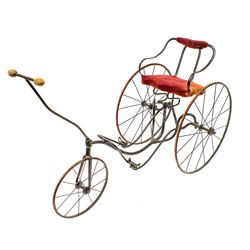 1800s Victorian Velocipede Boneshaker Tricycle -